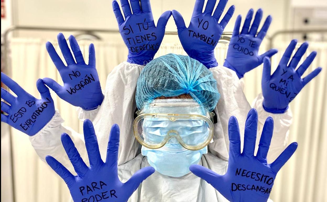 Enfermeras del Hospital expresan su queja.