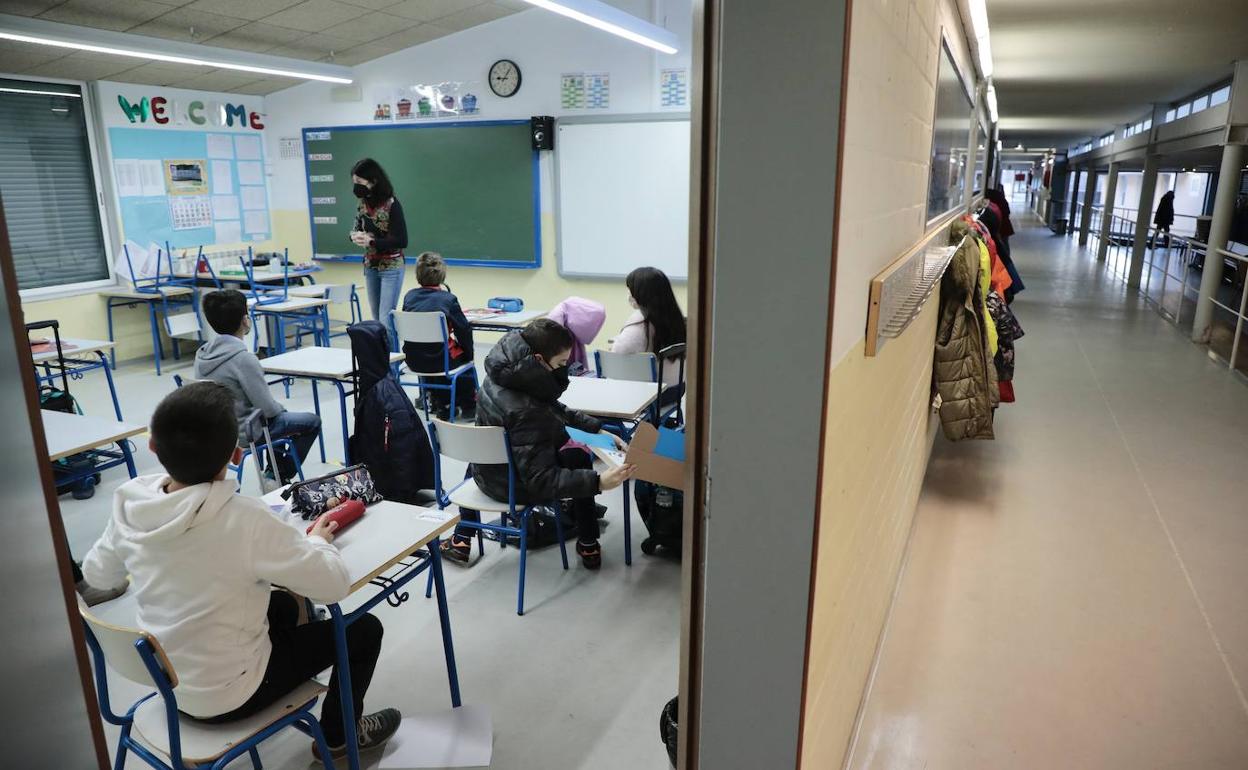 Aula del colegio Francisco Pino, en Parquesol (Valladolid). 