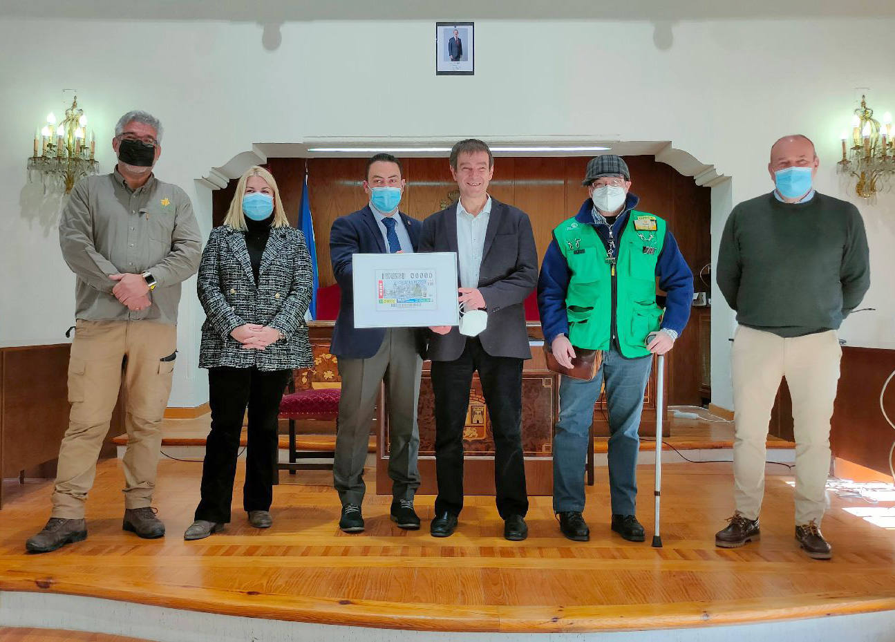 Presentación del cupón de la Once en el Ayuntamiento de El Espinar.