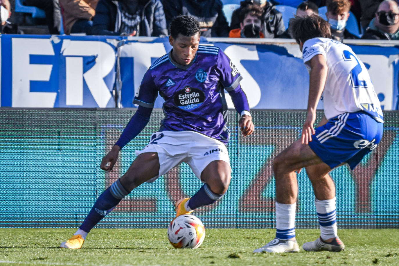 Partido entre el Real Zaragoza y el Real Valladolid, en La Romareda. 