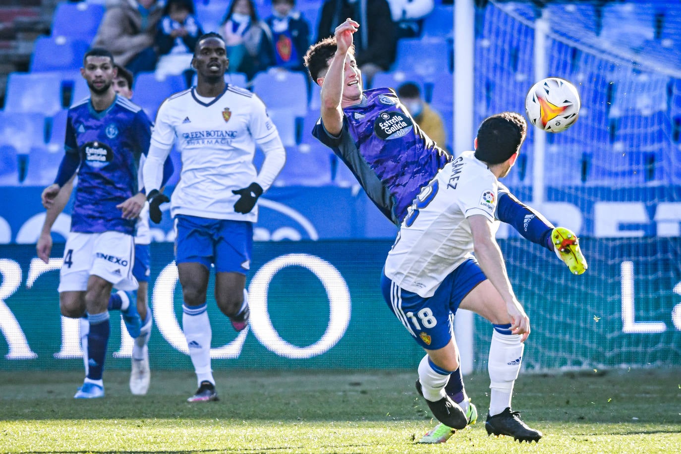 Partido entre el Real Zaragoza y el Real Valladolid, en La Romareda. 