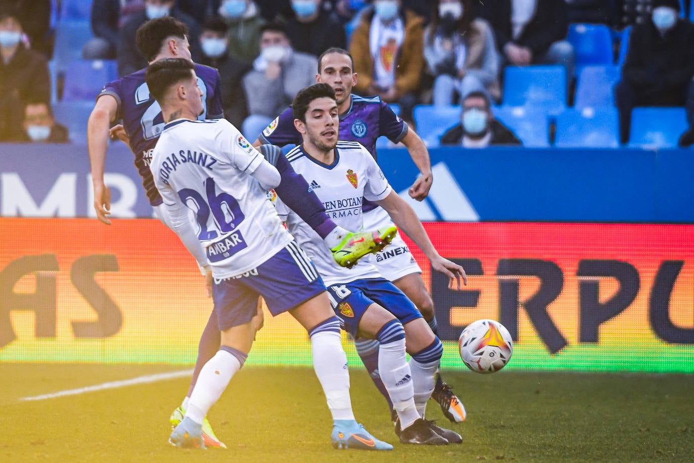 Partido entre el Real Zaragoza y el Real Valladolid, en La Romareda. 