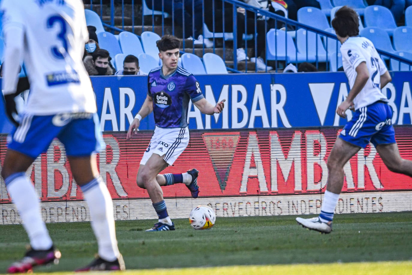 Partido entre el Real Zaragoza y el Real Valladolid, en La Romareda. 