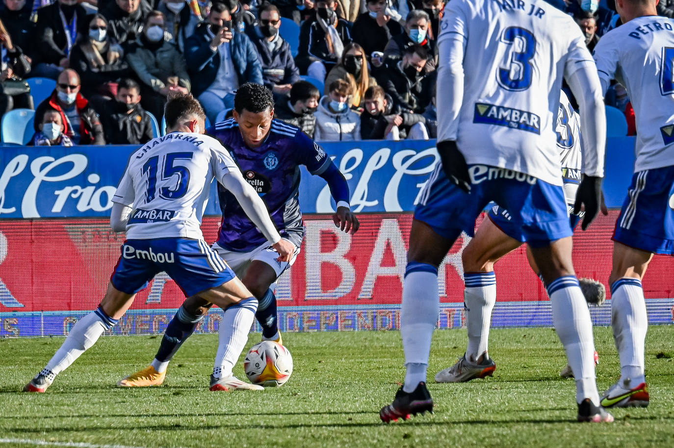 Partido entre el Real Zaragoza y el Real Valladolid, en La Romareda. 