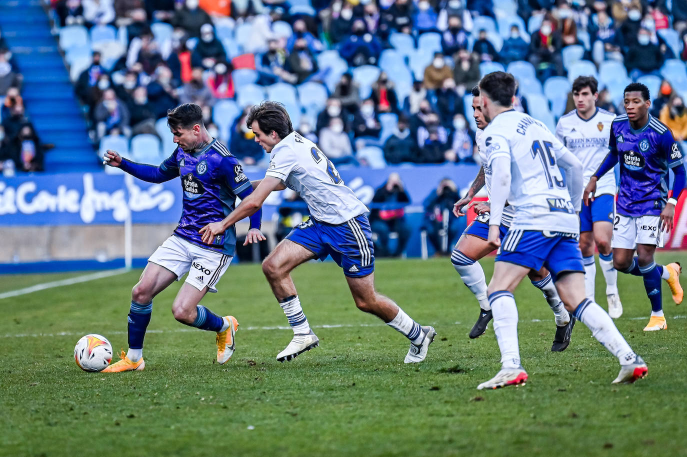 Partido entre el Real Zaragoza y el Real Valladolid, en La Romareda. 