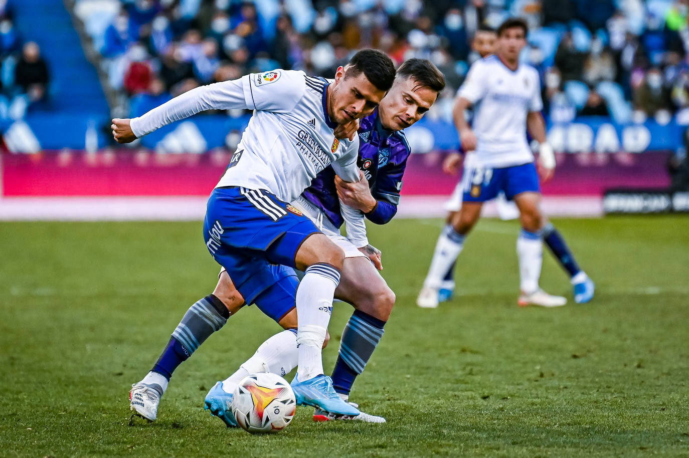 Partido entre el Real Zaragoza y el Real Valladolid, en La Romareda. 