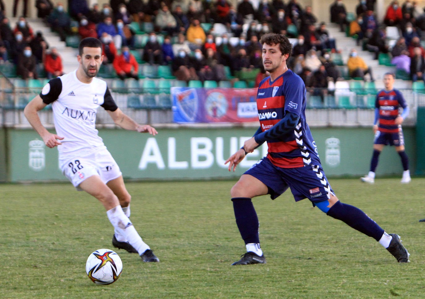 Un momento del partido disputado en La Albuera este domingo. 