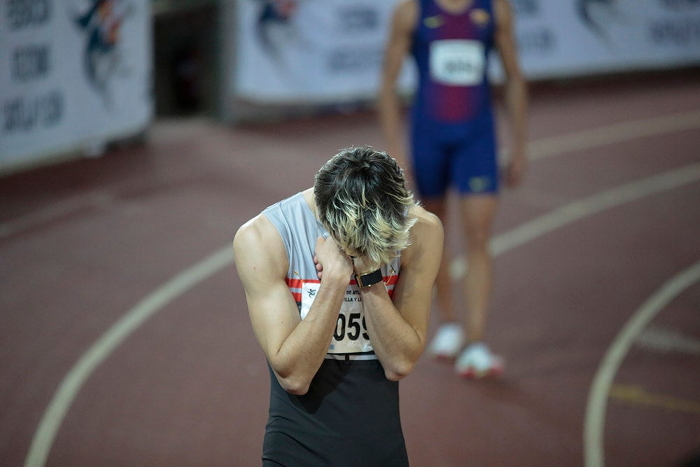 Bruno Hortelano, ilustres integrantes del 4x400, junto al salmantino Álvaro de Arriba, los grandes protagonistas de la tarde de atletismo en la Carlos Gil Pérez
