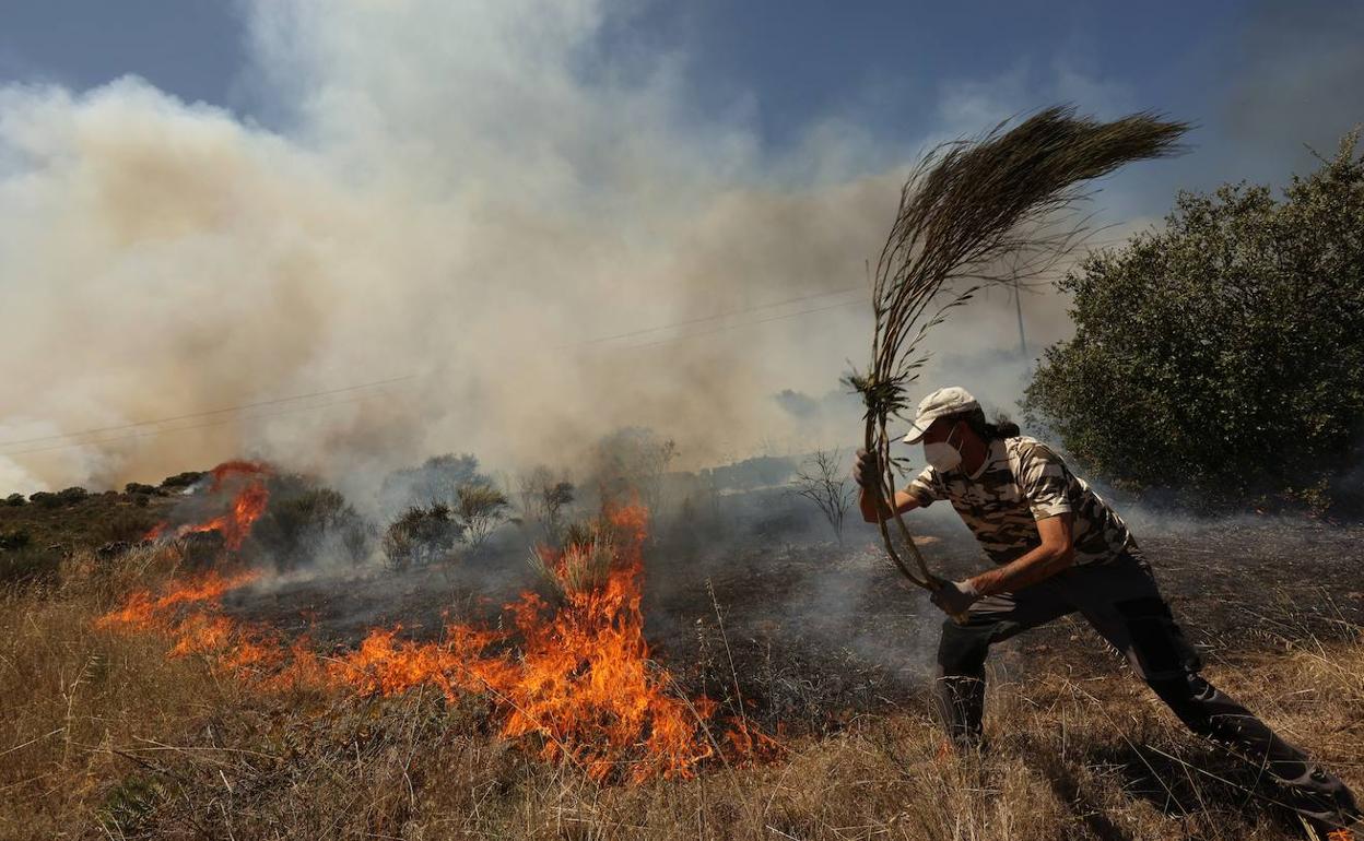 El incendio forestal iniciado el 17 de agosto de 2021 en San Felices. 