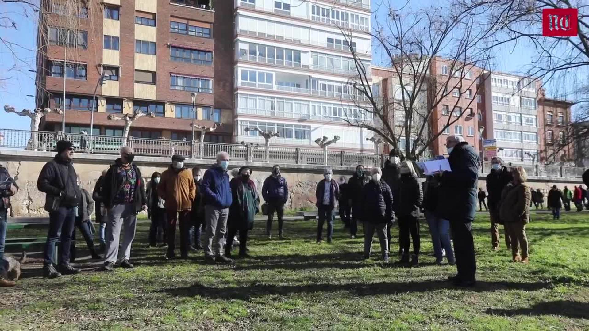 Protesta contra la tala de 66 árboles en Palencia