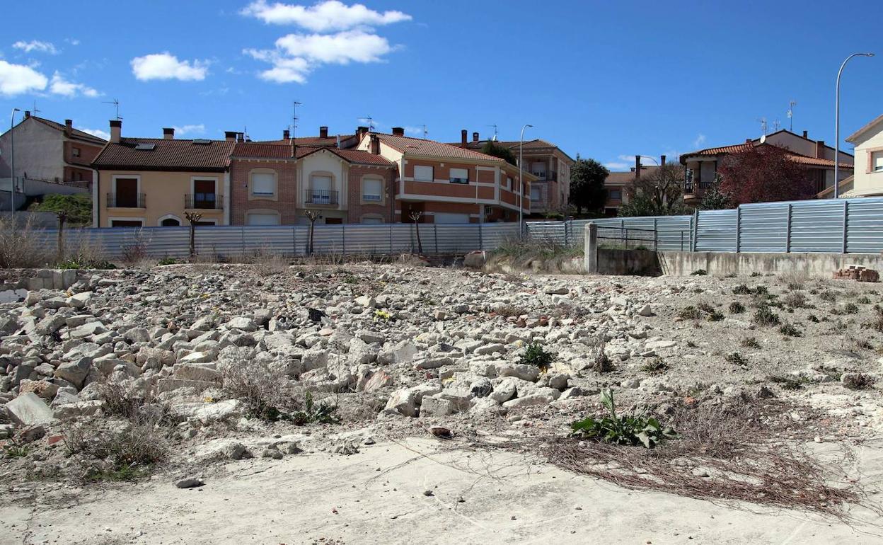 Parcela en la que se ha de construir el centro de salud de Cuéllar. 