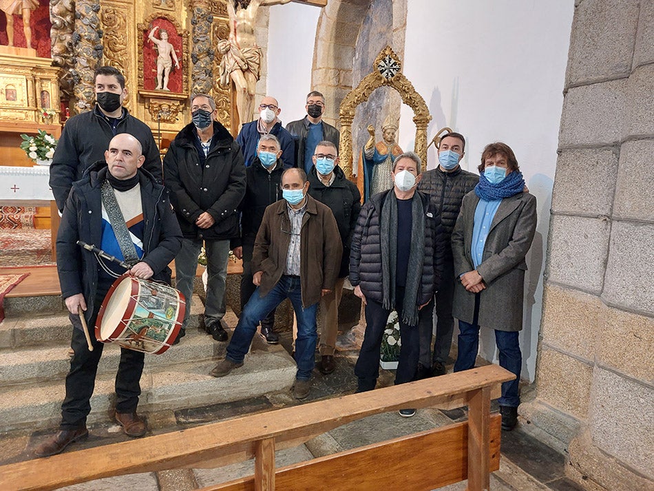 San Blas protege las gargantas de los vecinos de Herguijuela de la Sierra