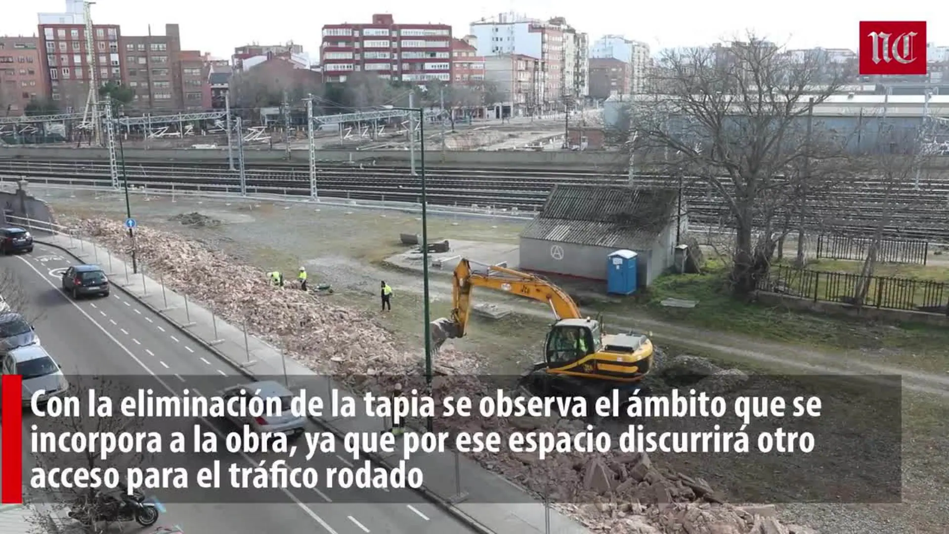 El muro de la calle Estación de Valladolid ya no existe