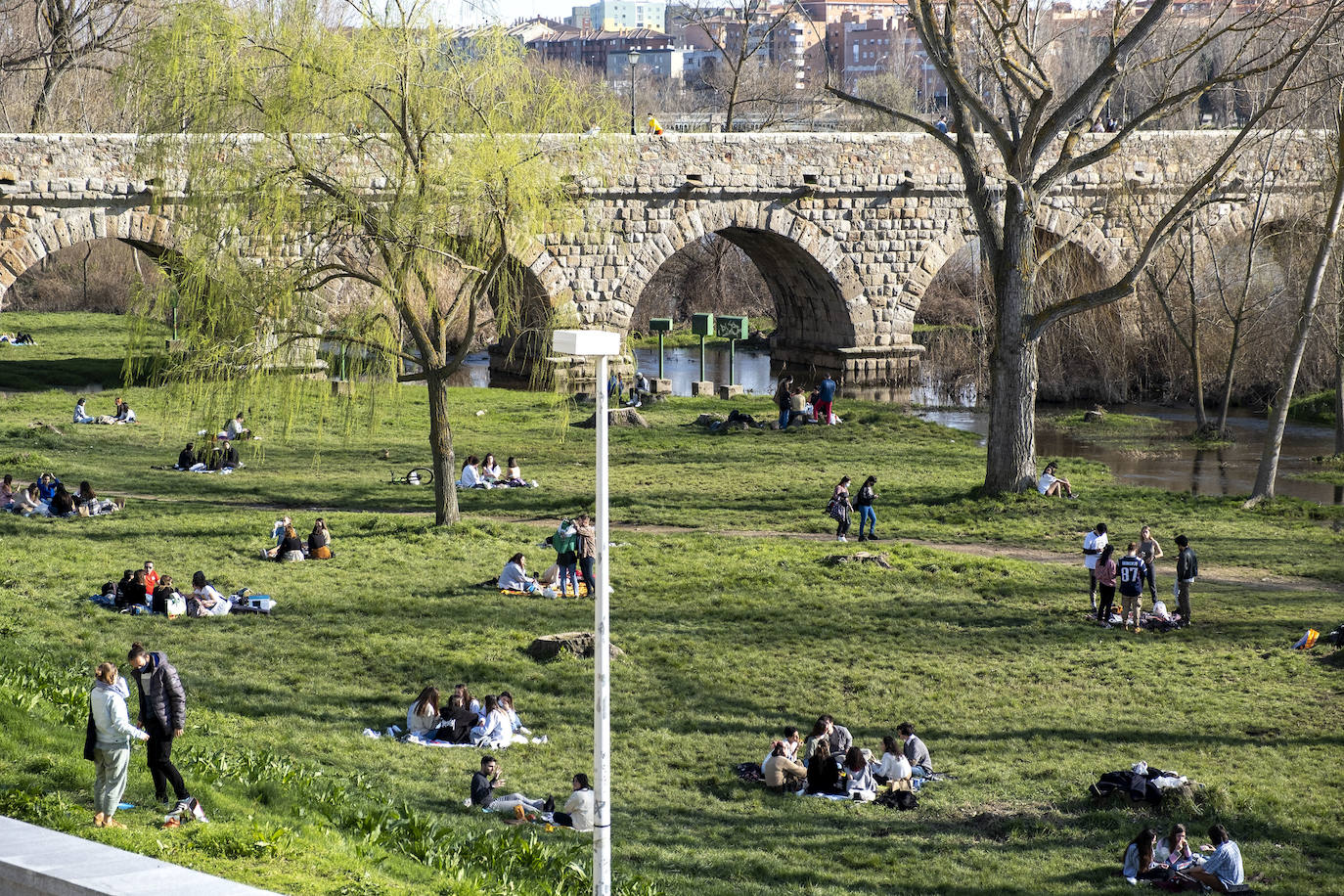 Los salmantinos disfrutaron de temperaturas primaverales el pasado fin de semana.