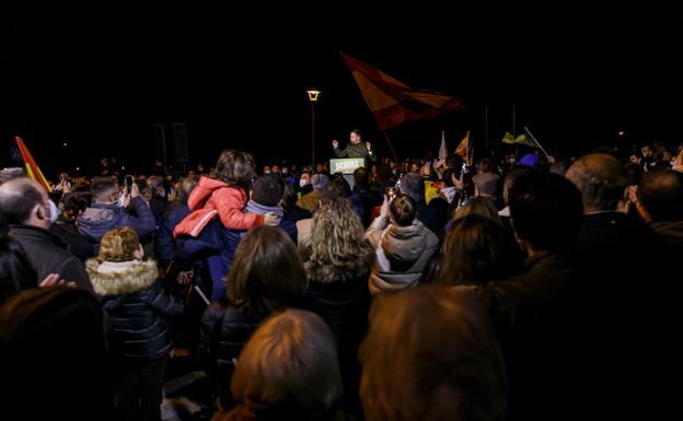 Mitin de Santiago Abascal esta semana en Segovia.