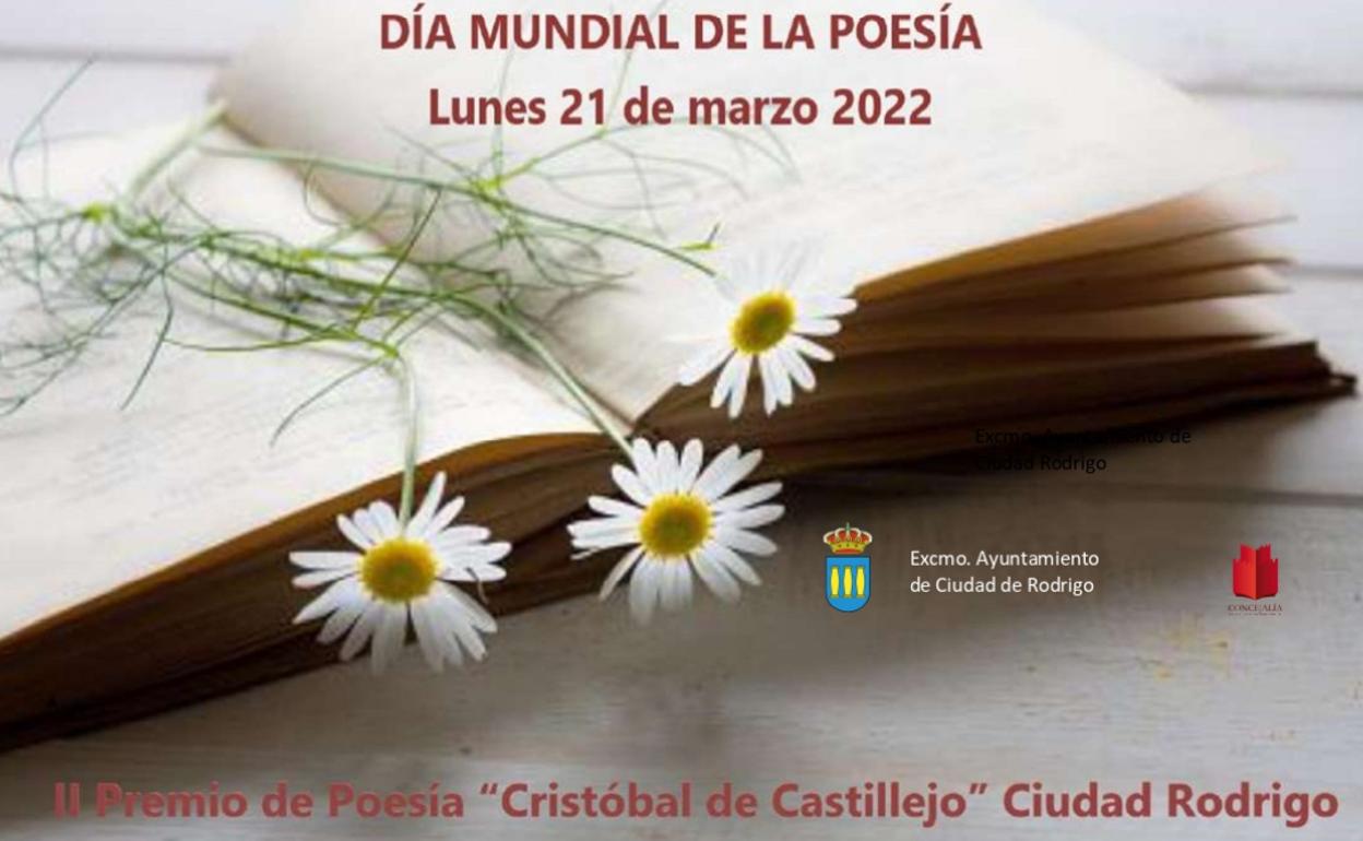 Cartel del II Premio de Poesía 'Cristobal de Castillejo' Ciudad Rodrigo. 