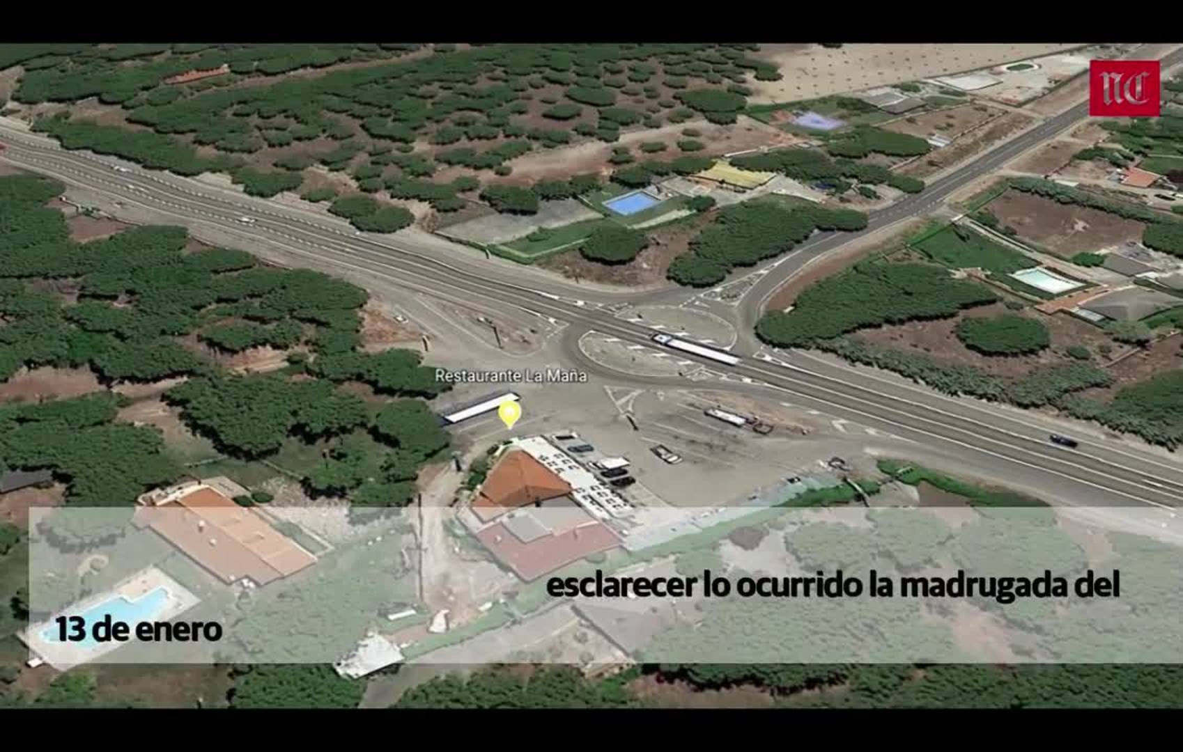 El mapa de la zona donde fue encontrado el cuerpo de Esther López