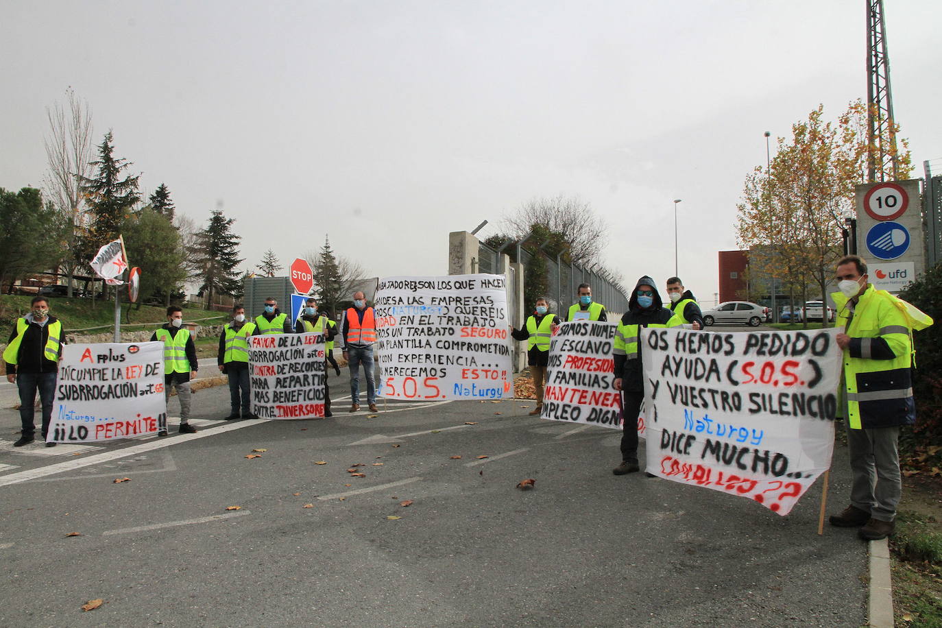 Protesta de los trabajadores en otoño de 2020.