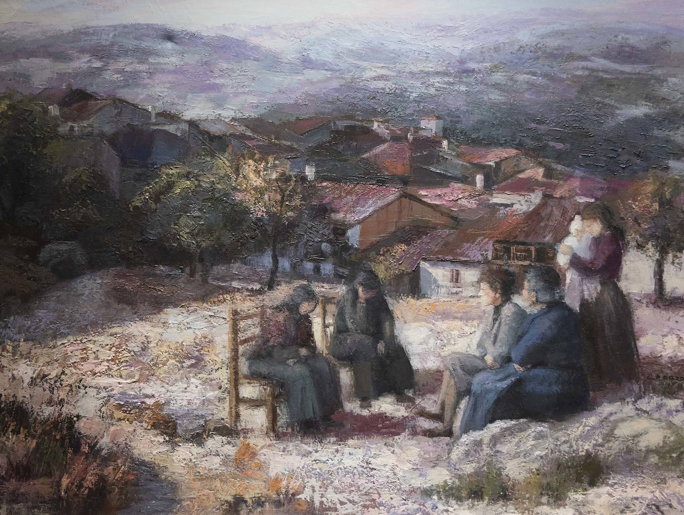 Varios momentos en la exposición 'Femenino rural', en la sala de la Pasión. 