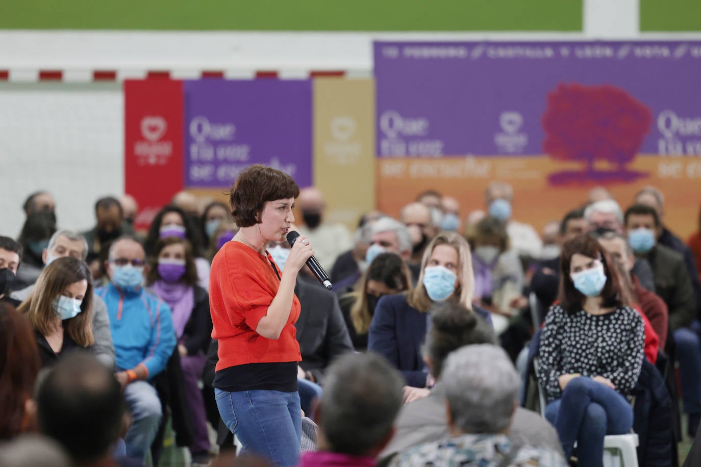 El acto de clausura de campaña de Unidas Podemos en Valladolid.