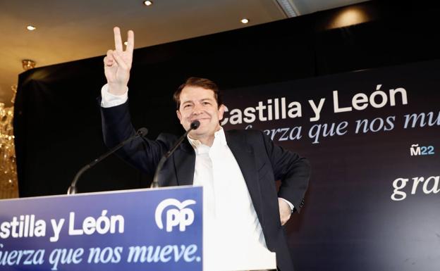 Alfonso Fernández Mañueco, anoche en Salamanca.