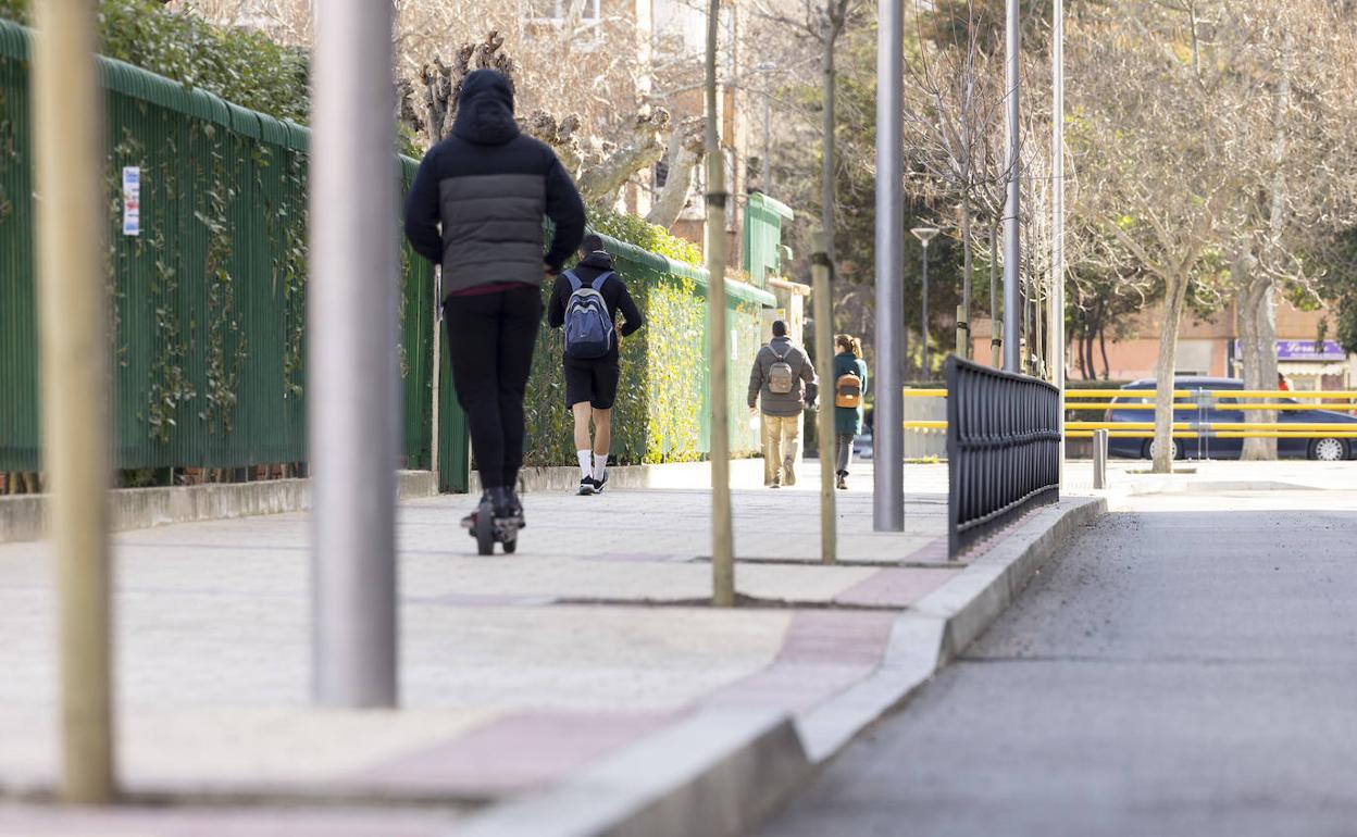 La calle Huertas, tras las obras de remodelación. 