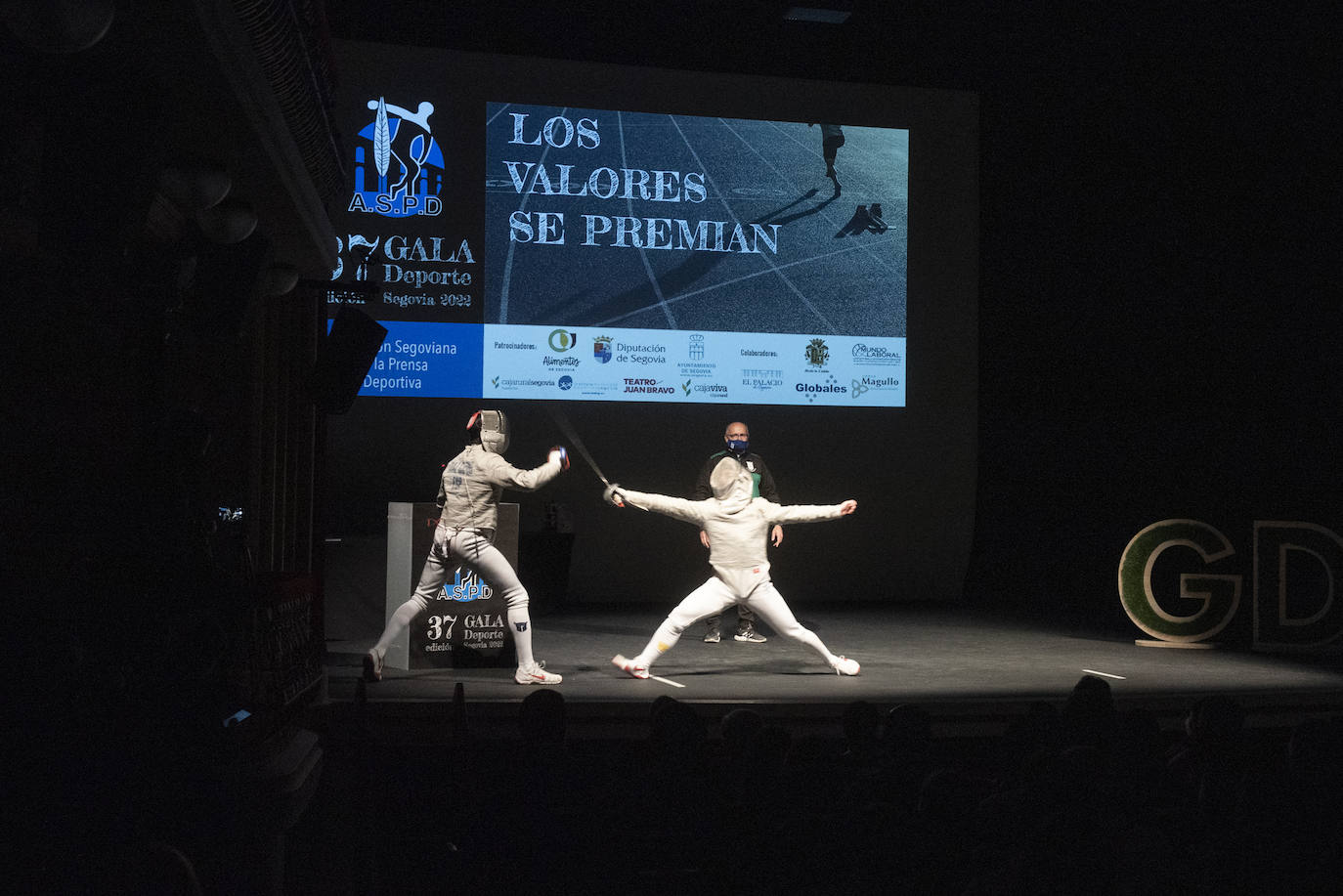 Gala del deporte segoviana celebrada en el teatro Juan Bravo.
