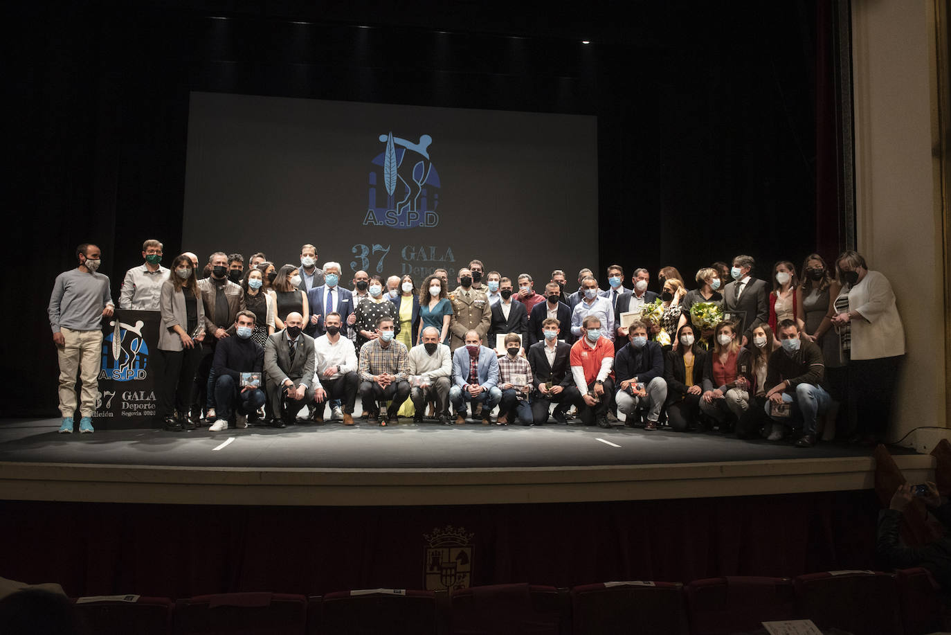 Gala del deporte segoviana celebrada en el teatro Juan Bravo.