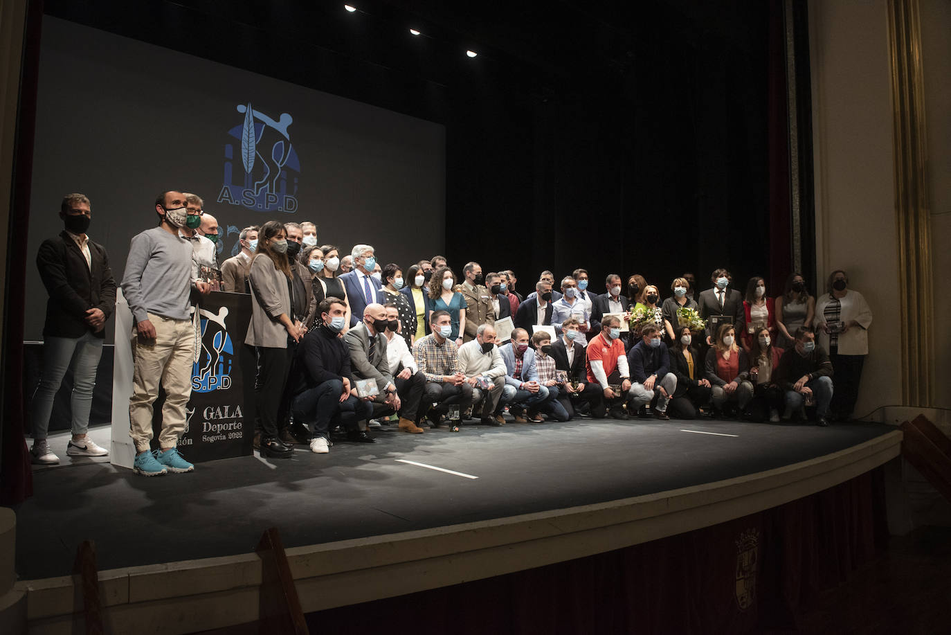 Gala del deporte segoviana celebrada en el teatro Juan Bravo.