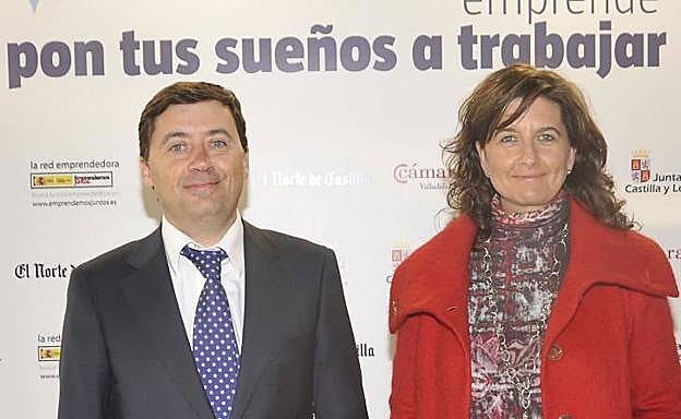 Rafael Delgado y Begoña Hernández, en un acto público en la Feria de Valladolid en 2010.
