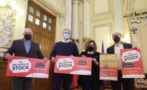 Presentación de la campaña 'Tu Bono Próximo' y 'Valladolid Stock' en el Ayuntamiento.