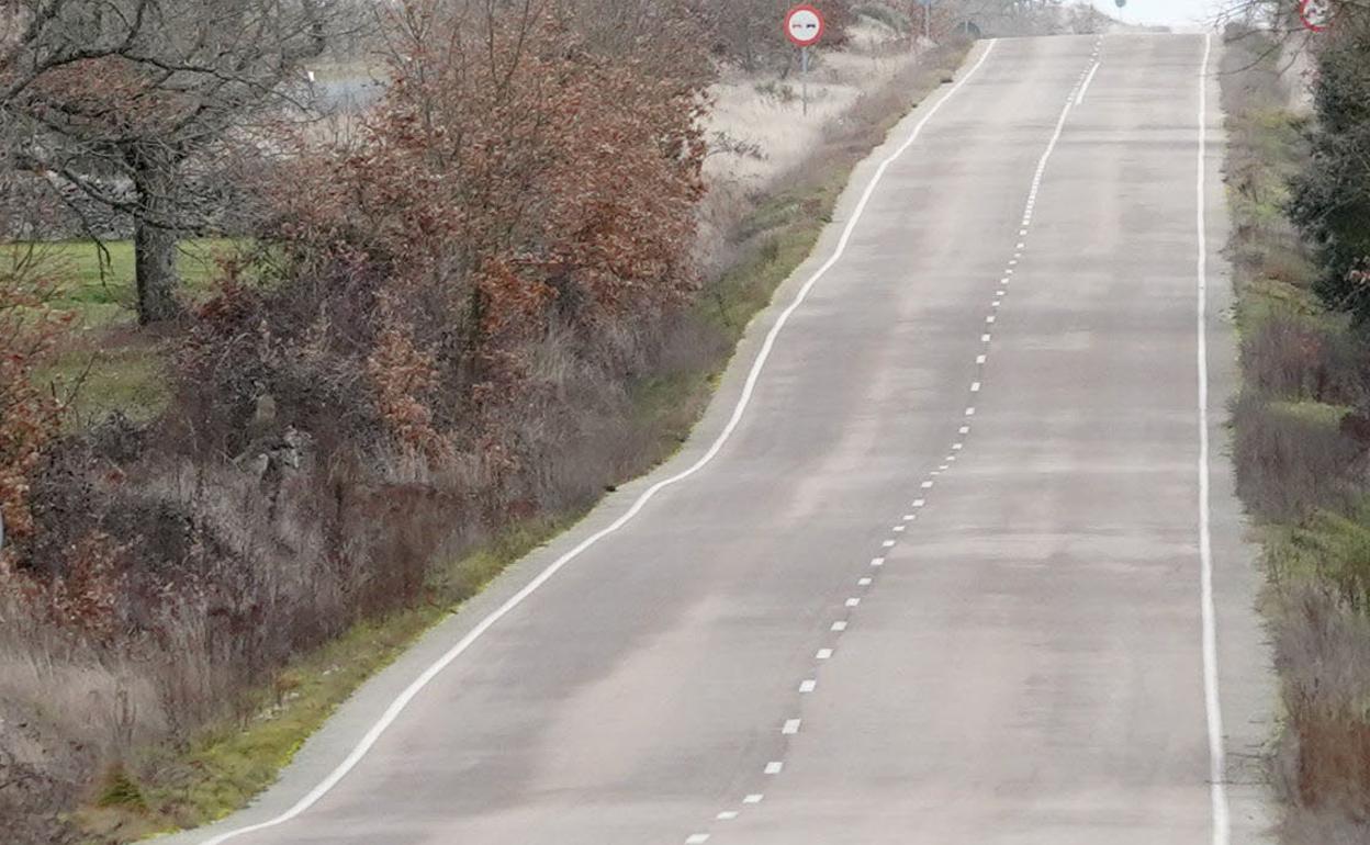 Carretera en la provincia de Salamanca. 