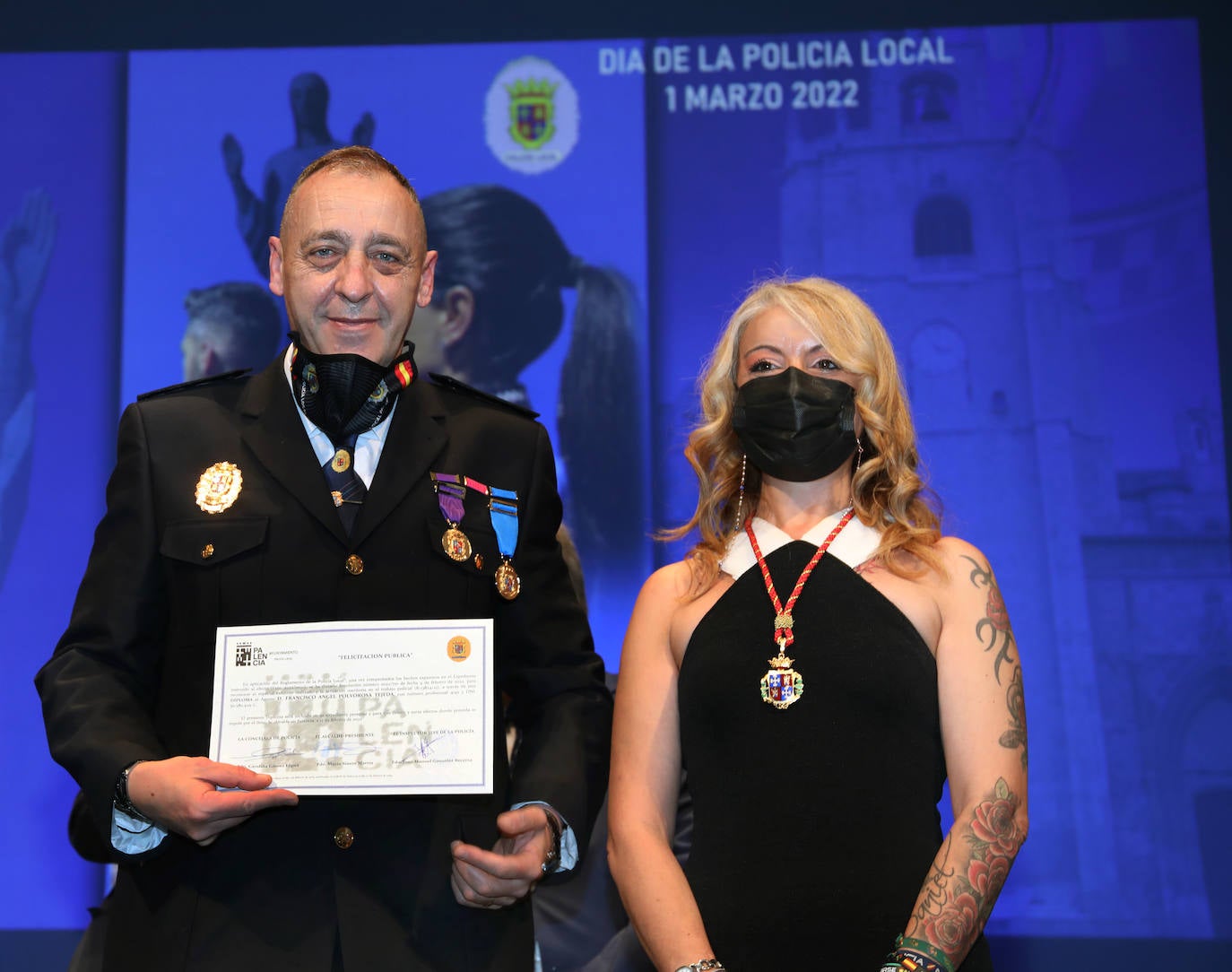 Fotos: La Policía Local de Palencia festeja al Santo Ángel