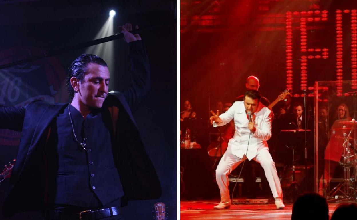 Momento del tributo de Neon Collective a U2 y de otro concierto en homenaje a Elvis. 