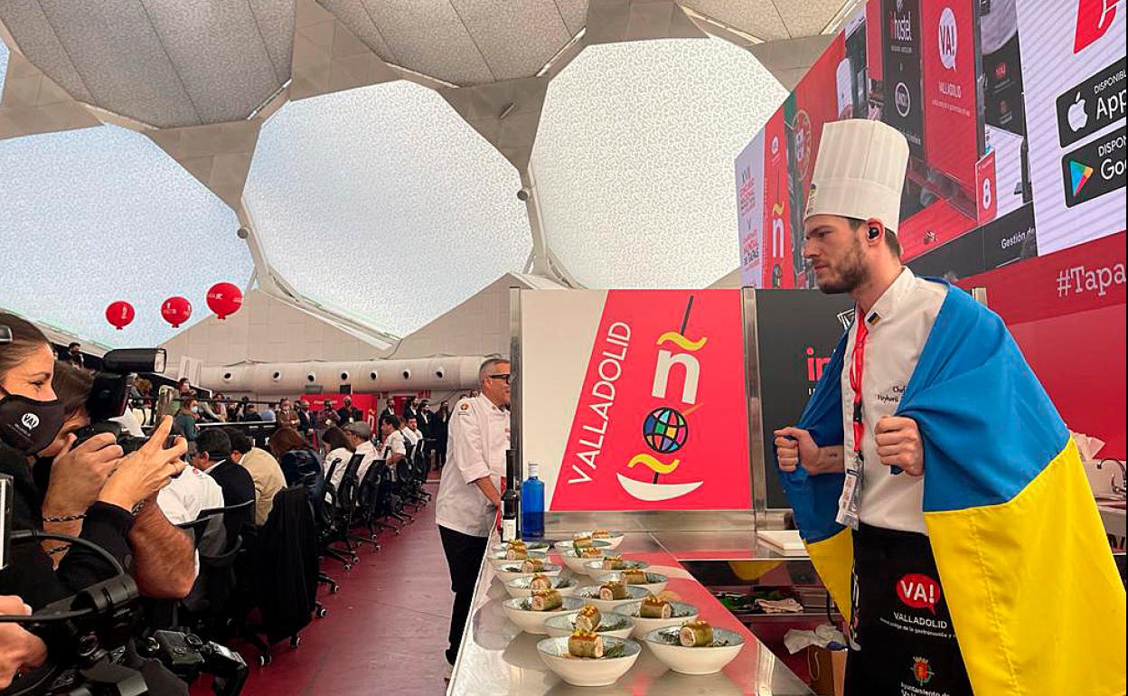 Greygorii Zvirhzde, en el concurso internacional de tapas de Valladolid en noviembre de 2021.