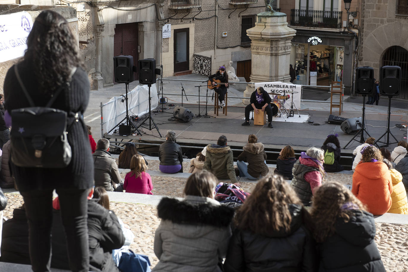 Manifestación del 8M por las calles de Segovia.