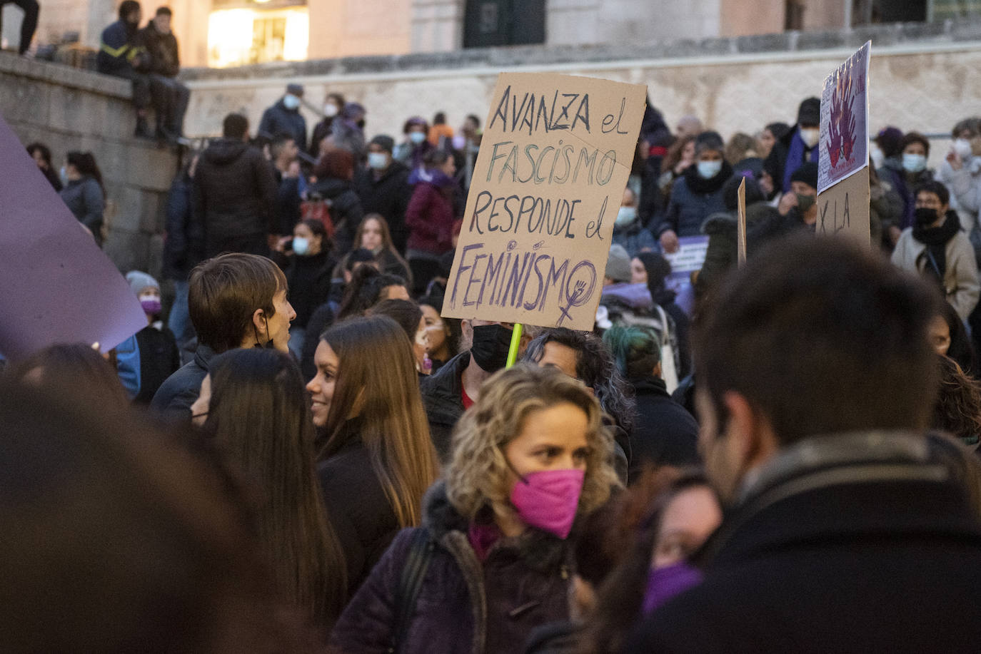 Manifestación del 8M por las calles de Segovia.