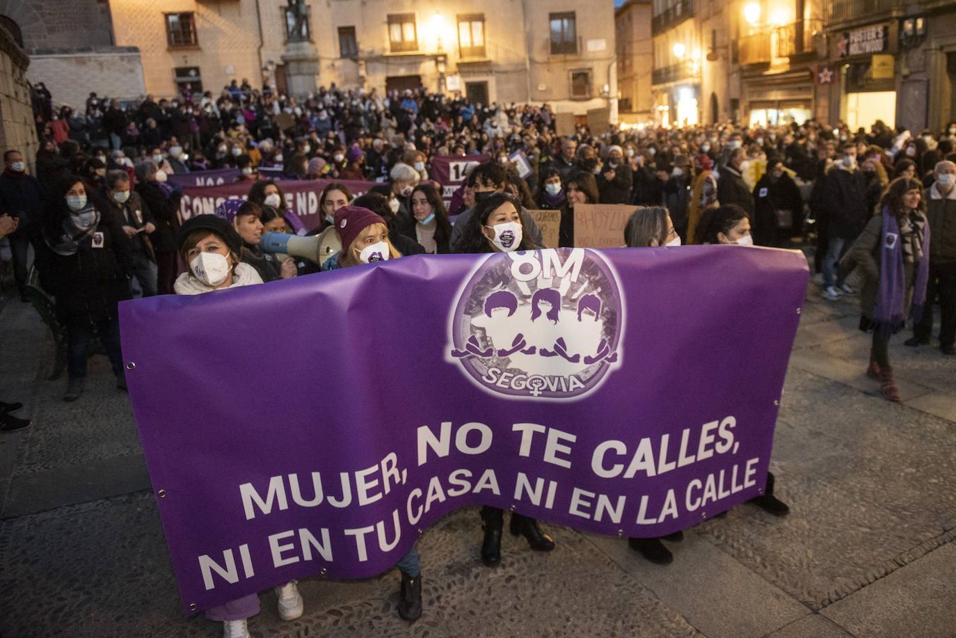 Manifestación del 8M por las calles de Segovia.