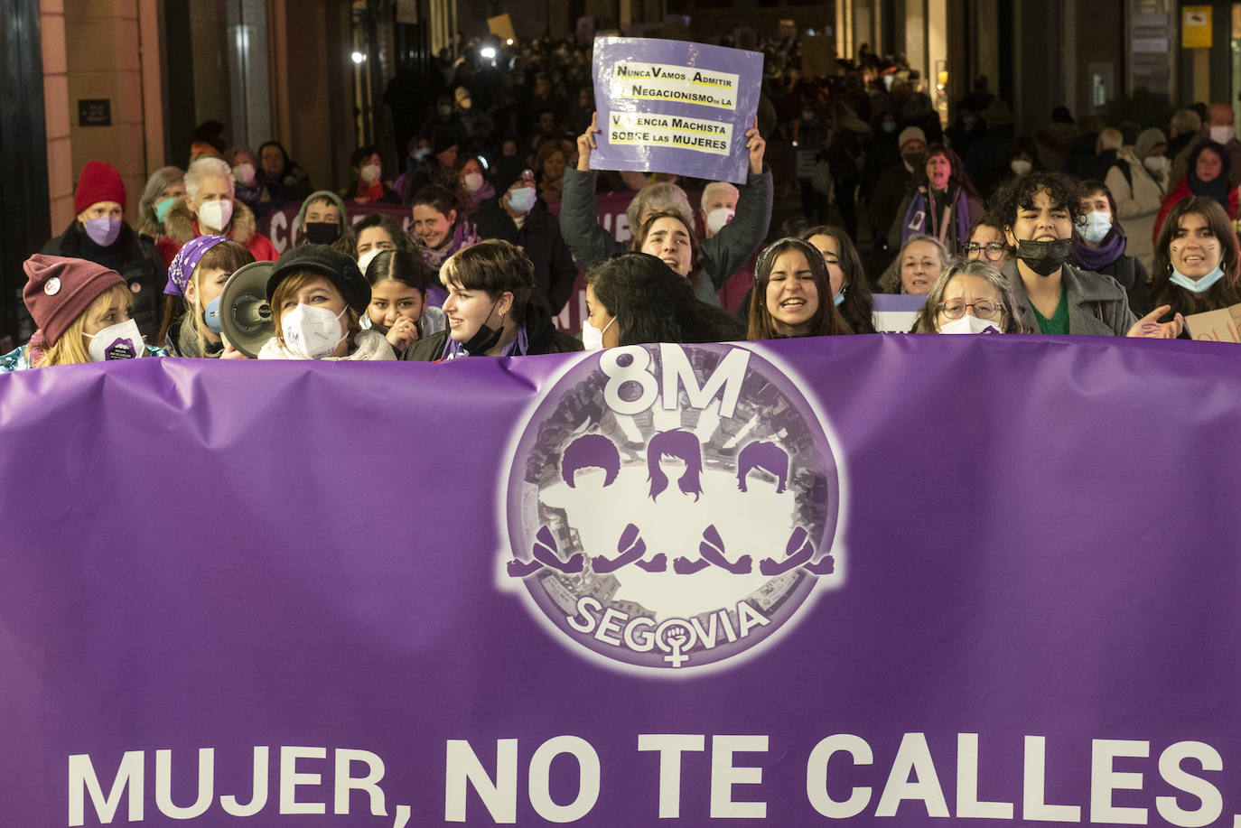 Manifestación del 8M por las calles de Segovia.