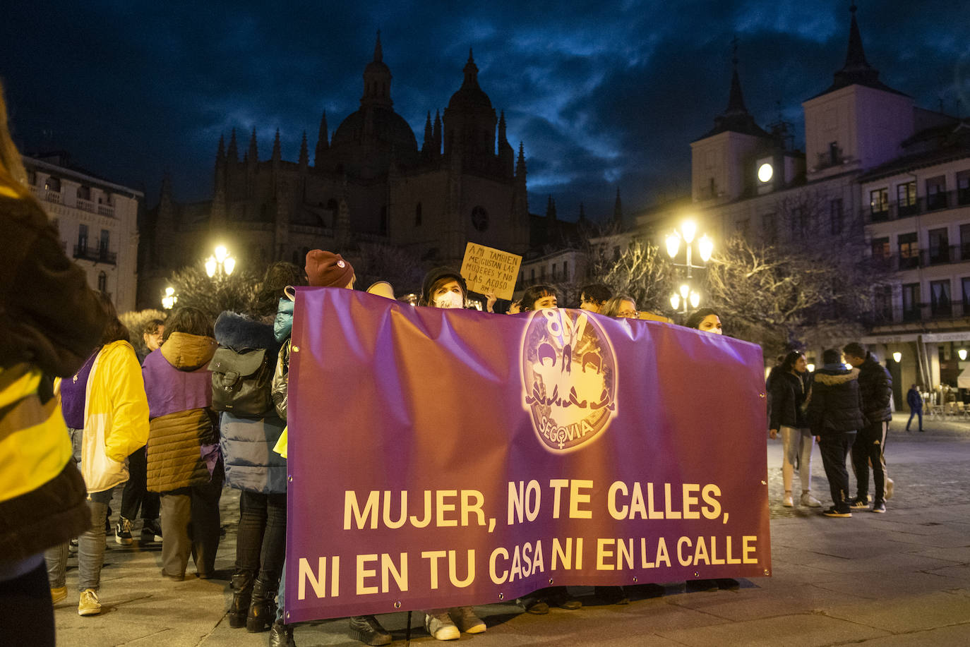 Manifestación del 8M por las calles de Segovia.