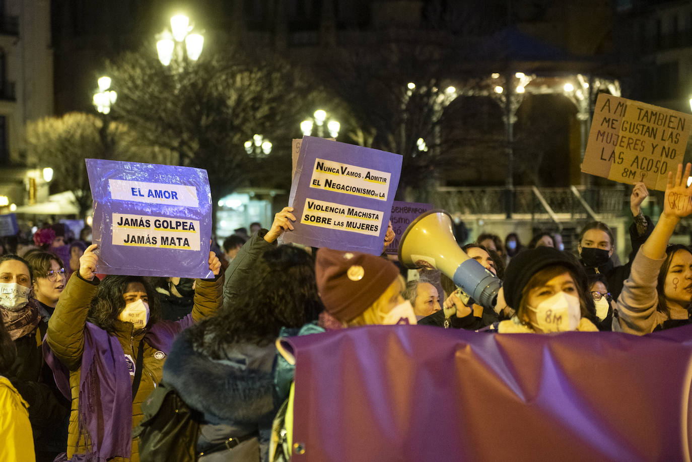 Manifestación del 8M por las calles de Segovia.
