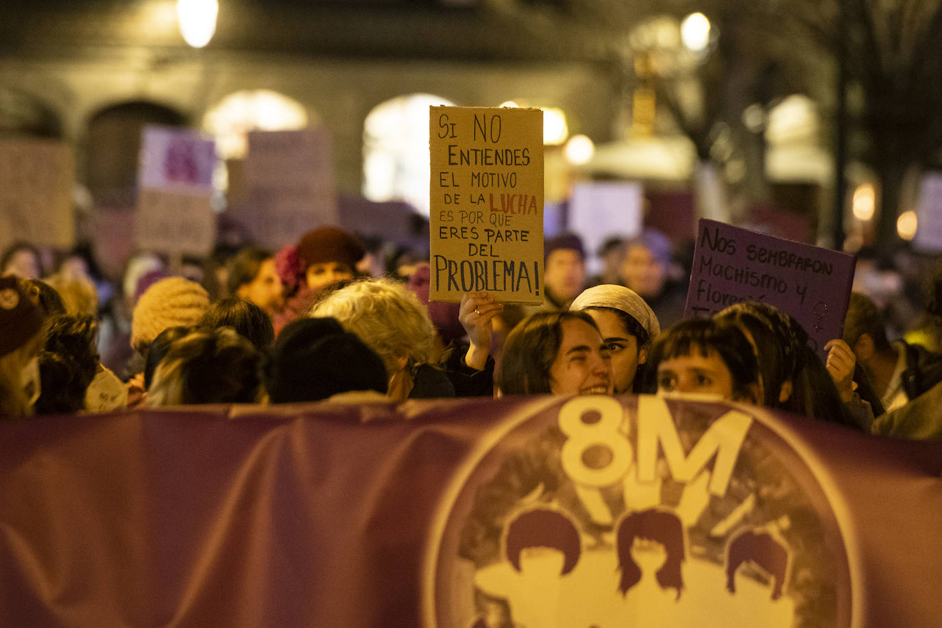 Manifestación del 8M por las calles de Segovia.