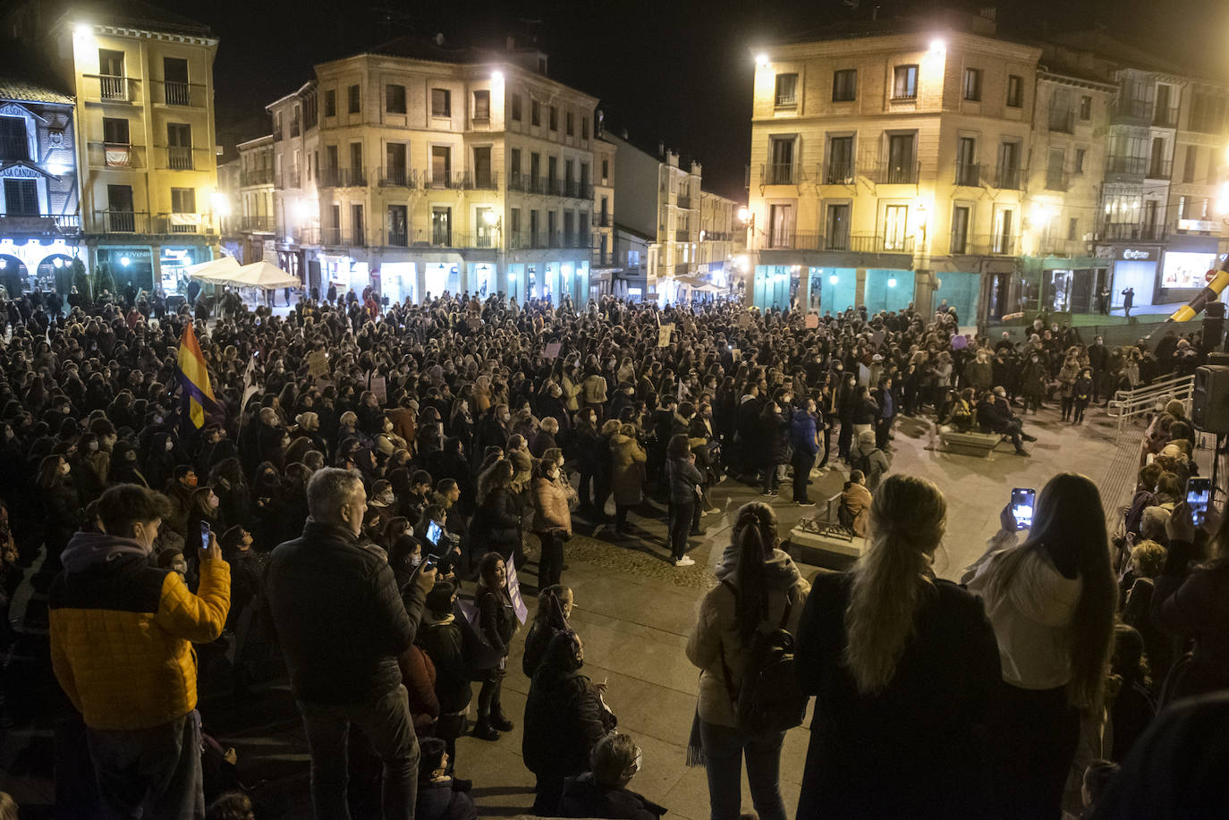 Manifestación del 8M por las calles de Segovia.