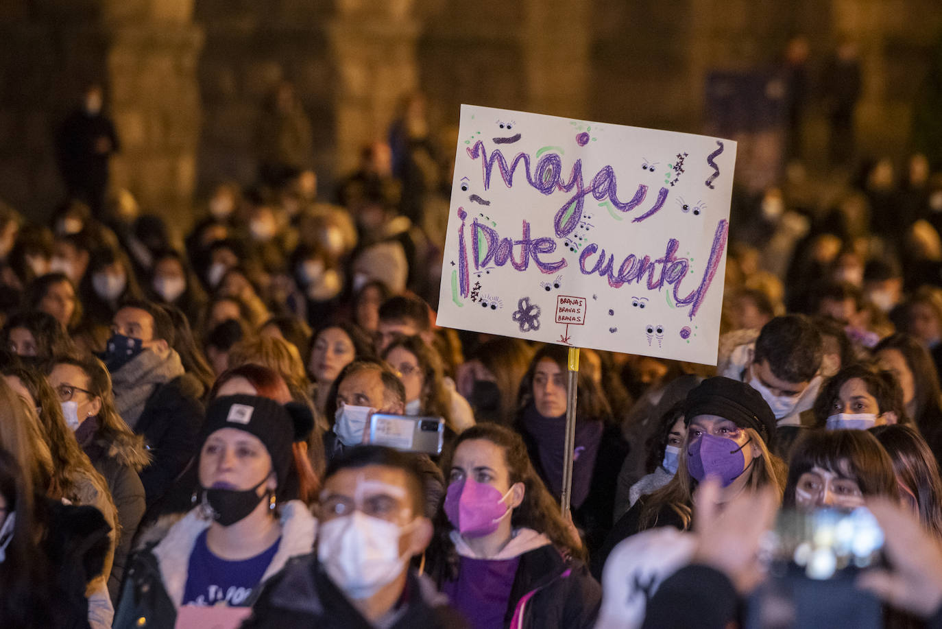 Manifestación del 8M por las calles de Segovia.