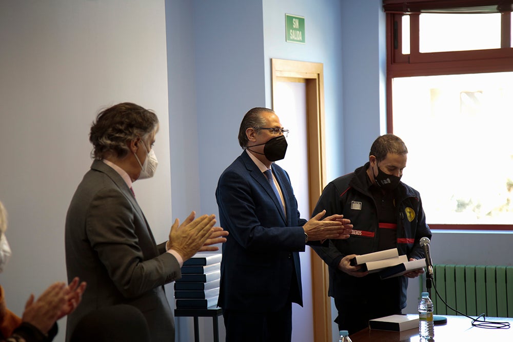Recuperación de la festividad de San Juan Dios en el Parque de Bomberos de Salamanca tras no poder homenajear a veteranos y jubilados en los dos últimos años