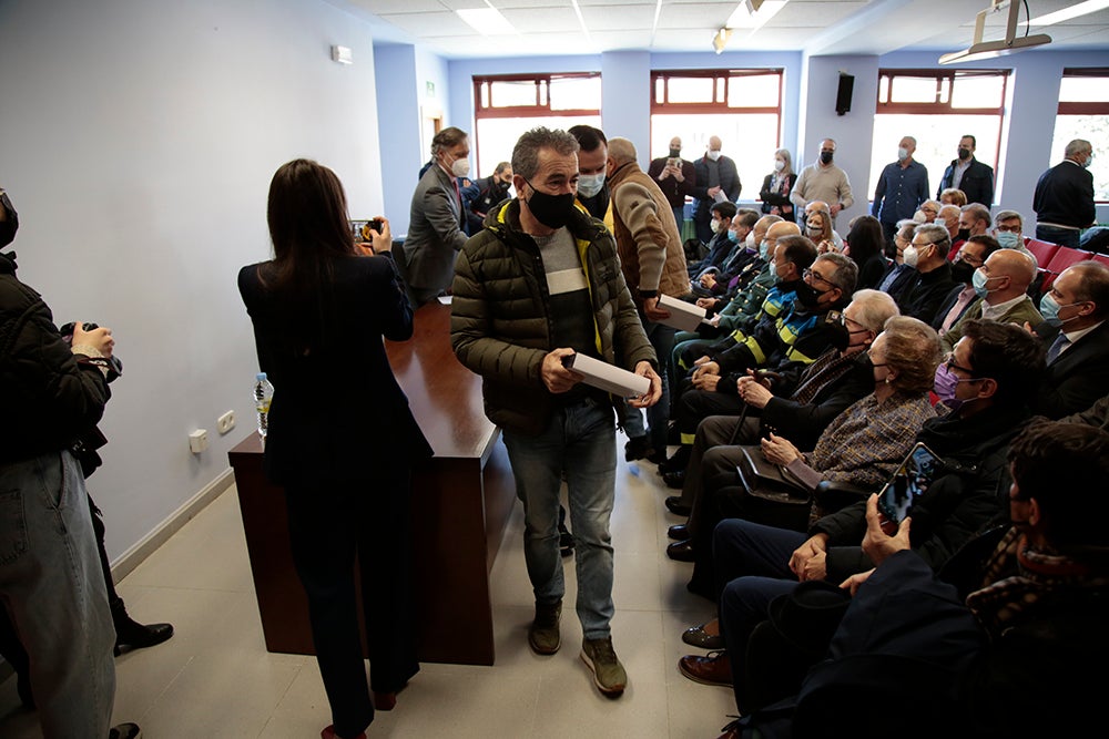 Recuperación de la festividad de San Juan Dios en el Parque de Bomberos de Salamanca tras no poder homenajear a veteranos y jubilados en los dos últimos años