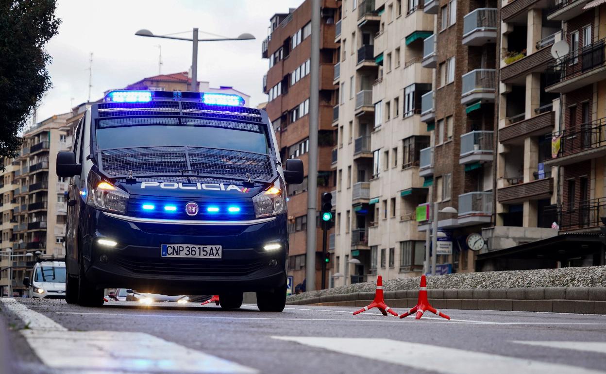 Un furgón de la Policia Nacional. 