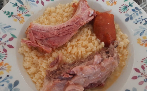 Sopa de cocido para entrar en calor