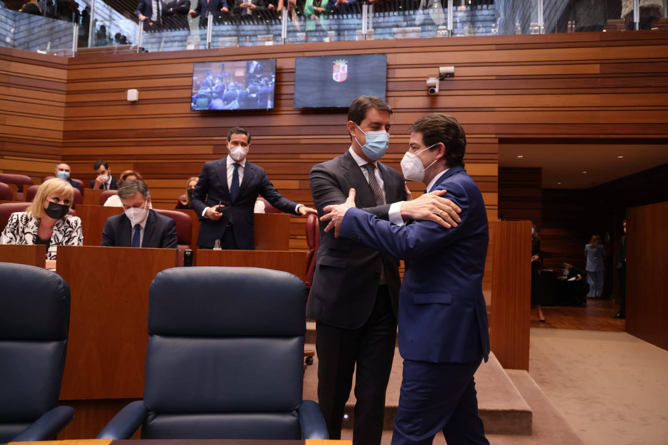 Diferentes momentos del acto de constitución de las Cortes. 