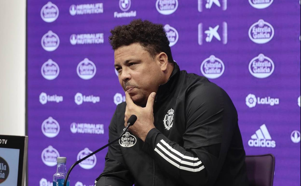 Ronaldo, en su última comparecencia pública en el estadio. 